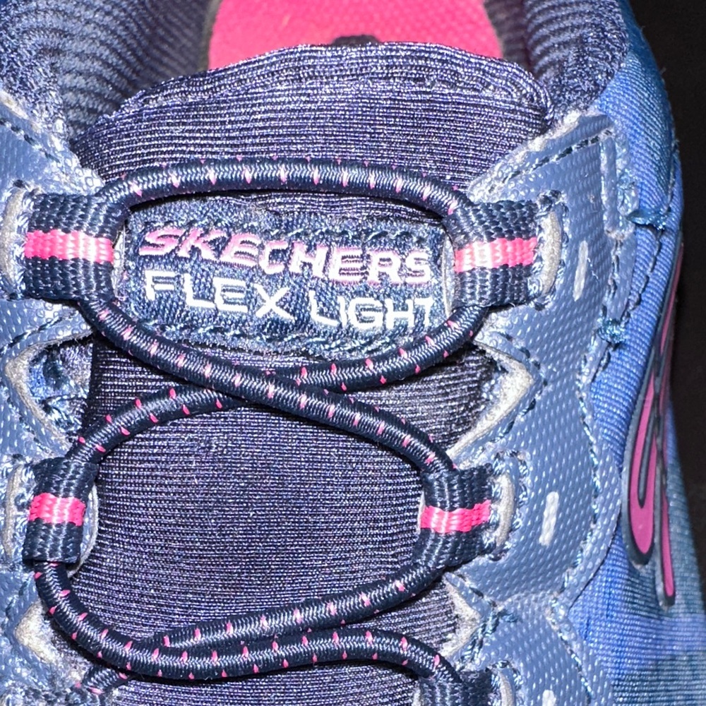 Skechers Flex Light Blue and Pink Sneakers